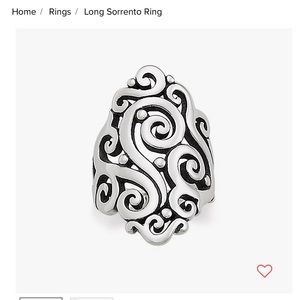 James Avery long Sorrento ring